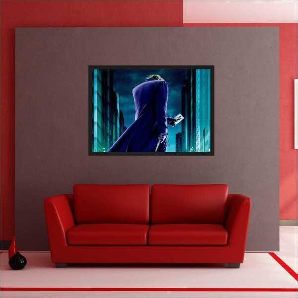 Quadro Decorativo Coringa Joker Batman Super Heróis Salas Decorações Interiores Com Moldura - 2