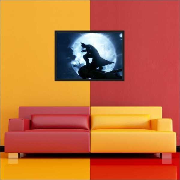 Quadro Decorativo Batman Super Heróis Salas Decorações Interiores Com Moldura - 3