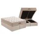 Ver imagem 1 de Cama Box Baú Queen: Colchão Anatômico Probel D26 / AG65 Guarda Costas Mega Firme + Base CRC Suede Cl