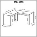 Ver imagem 2 de Kit para Escritório com Mesa em L Gaveteiro Estante e Balcão Cor:branco