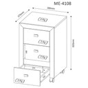 Ver imagem 3 de Kit para Escritório com Mesa em L Gaveteiro Estante e Balcão Cor:branco