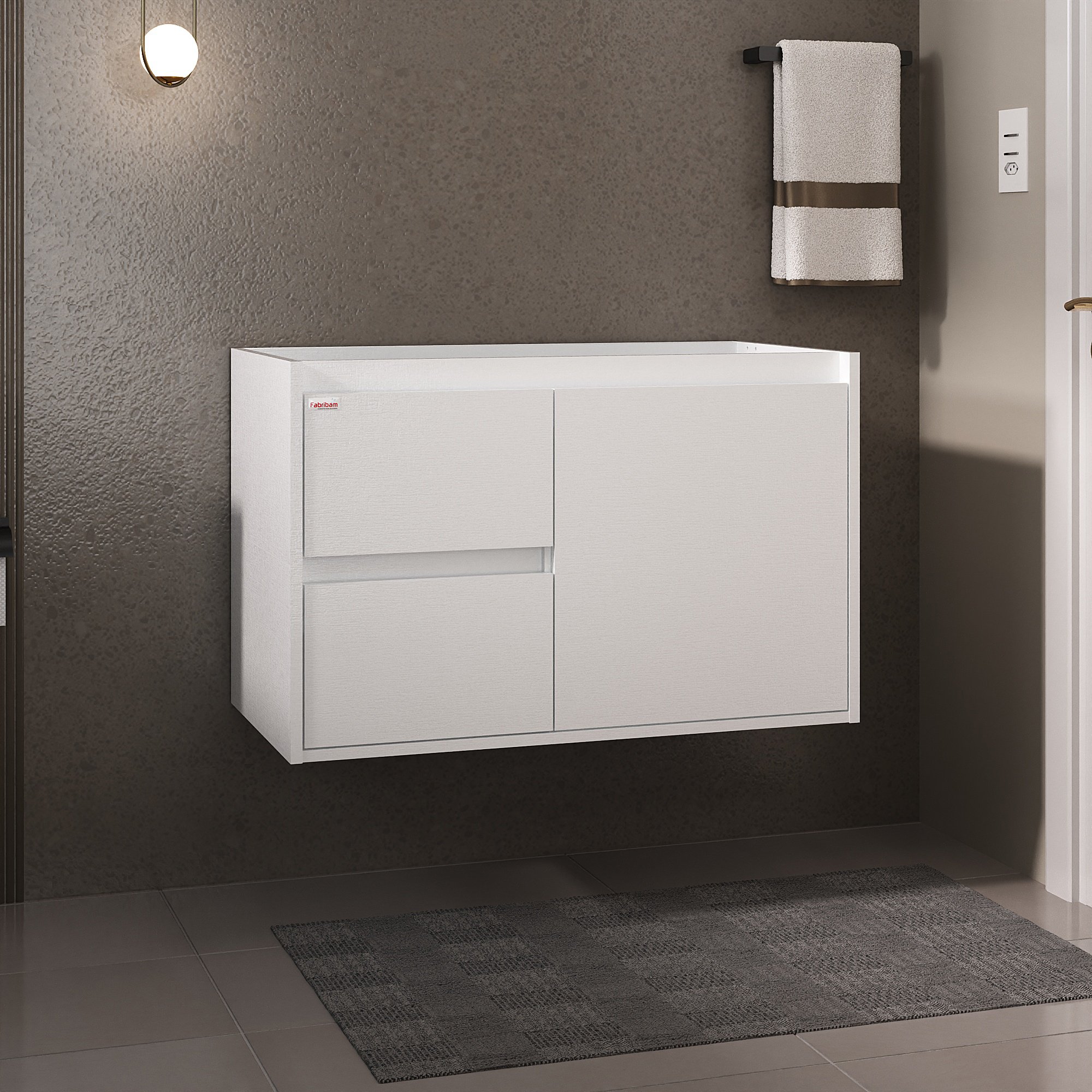 Gabinete Nicole 78cm sem Bancada - Fabribam