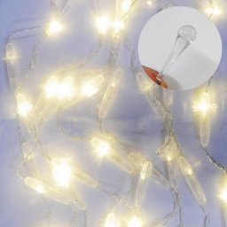 Pisca Pisca Cascata Natal Gota Orvalho Natalino 138 LED 8 Funcoes Branco Quente Bivolt - 2