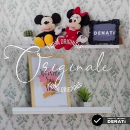 Kit 3 Prateleiras Quadros Fotos 60x10 Madeira MDF Brancas - 3