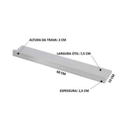 Kit 3 Prateleiras Quadros Fotos 60x10 Madeira MDF Brancas - 6