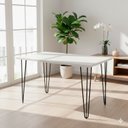 Ver imagem 1 de Mesa Industrial 128cm x 75cm Hairpin Legs Branco/Tx