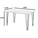 Ver imagem 3 de Mesa Industrial 128cm x 75cm Hairpin Legs Branco/Tx