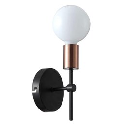 Luminária Arandela Torch 1E27 19,5CM Cobre/Preto QAB1349 Quality - 1