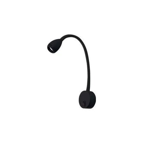 Luminária LED Cabeceira com Interruptor Preta 3W 3000K Bivolt