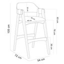 Ver imagem 5 de Banqueta Alta para Cozinha Sala de Jantar Bar Suran L02 Suede Bege - Lyam Decor