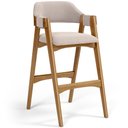 Ver imagem 1 de Banqueta Alta para Cozinha Sala de Jantar Bar Suran L02 Suede Bege - Lyam Decor