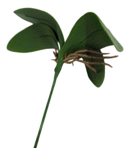 Kit Plantas artificiais 5 hastes de folhas de orquídeas - 1