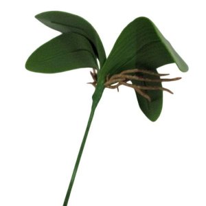 Kit Plantas artificiais 5 hastes de folhas de orquídeas