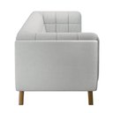 Ver imagem 5 de Sofá 03 Lugares para Sala de Estar Pés em Madeira 240cm Florian M03 Linho Cinza - Lyam Decor