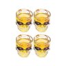 Jogo 4 Copos Shot de Tequila Caveira 59ml de Vidro - 2
