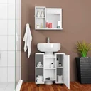 Ver imagem 2 de Conjunto Gabinete Pequin com Espelheira Genova Branco