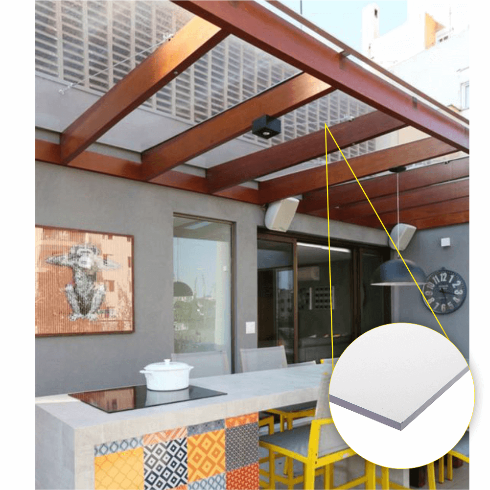 Ver imagem 4 de Cobertura Policarbonato Compacto 4,00m x 3,00m - Cristal 3mm