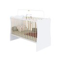 Ver imagem 2 de Berço Infantil Plasbaby 133,5x91,5cm com Protetor Branco/natural Bs1300