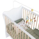 Ver imagem 3 de Berço Infantil Plasbaby 133,5x91,5cm com Protetor Branco/natural Bs1300