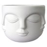 Pote rosto cerâmica branco 12x8,5cm BTC - 1