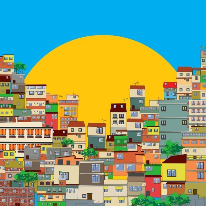 Papel de Parede - Cores da  Favela - 2