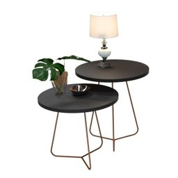 Conjunto Sala Mesa Lateral e Apoio JB 8004/8005 Perola - 8 Conjunto Sala Mesa Lateral e Apoio JB 8004/8005 Perola - 8