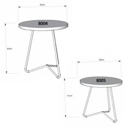 Conjunto Sala Mesa Lateral e Apoio JB 8004/8005 Perola - 3 Conjunto Sala Mesa Lateral e Apoio JB 8004/8005 Perola - 3