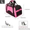 Bolsa Transporte Cachorro Gato Mochila Pet Canguru Caes Dobravel Mala Viagem Rosa - 7