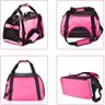 Bolsa Transporte Cachorro Gato Mochila Pet Canguru Caes Dobravel Mala Viagem Rosa - 2