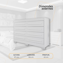 Ver imagem 5 de Cômoda California 8 Gavetas Benetil:branco