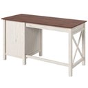 Ver imagem 6 de Escrivaninha em Madeira Maciça com 4 Gavetas Branco Envelhecido