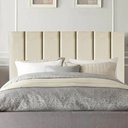 Ver imagem 1 de Cabeceira Estofada Cama Box Casal 1,60m Carla Suede Bege