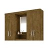 Guarda Roupa Capri 165cm 4 Portas Castanho Wood com Espelho Moval - 2
