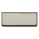 Ver imagem 5 de Armário de Cozinha Aéreo 120cm 2 Portas Vidro Veneza Multimóveis V3683 Preto/dourado