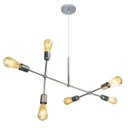 Ver imagem 2 de Lustre Pendente Sputnik Prata Gun Fio Regulável com Desviador