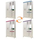 Ver imagem 4 de Guarda Roupa Sobral 110cm 4 Portas Branco Flex com Espelho Moval
