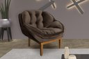 Ver imagem 1 de Poltrona Decorativa Marcela Veludo Marrom