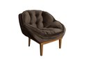 Ver imagem 3 de Poltrona Decorativa Marcela Veludo Marrom