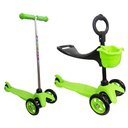 Ver imagem 1 de Patinete 2 Em 1 Infantil 3 Rodas Scooter Com Banquinho Skatenet Brinquedo Crianca Cor Verde (AD-
