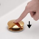 Ver imagem 4 de Válvula Click Luxo Aço Inox 304 Cuba Banheiro 7/8  Dourada Brinovar