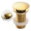 Ver imagem 1 de Válvula Click Luxo Aço Inox 304 Cuba Banheiro 7/8  Dourada Brinovar