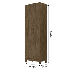 Multiuso 2 Portas New Iris Castanho Wood - Moval - 2