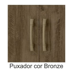 Multiuso 2 Portas New Iris Castanho Wood - Moval - 4