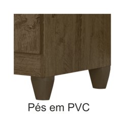 Multiuso 2 Portas New Iris Castanho Wood - Moval - 3