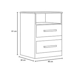 Mesa de Cabeceira Apolo Flex Castanho Wood/Baunilha - Moval - 5