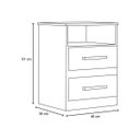 Ver imagem 5 de Mesa de Cabeceira Apolo Flex Castanho Wood/Baunilha - Moval