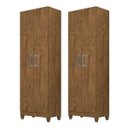 Ver imagem 1 de Kit 2 Armários Organizador Multiuso Íris 2 Portas Castanho Wood - Moval