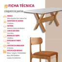 Ver imagem 6 de Sala de Jantar Mesa Star 120cm Tampo Laqueado com Vidro Canto Moeda e 4 Cadeiras Star