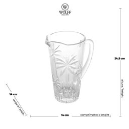 Jarra Cristal de Chumbo Palm Tree 1,2 Litros - Wolff 28148 - 3