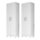Ver imagem 1 de Kit 2 Armários Organizador Multiuso Íris 2 Portas Branco - Moval